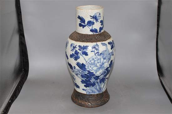 A Chinese crackleglaze vase, height 41cm